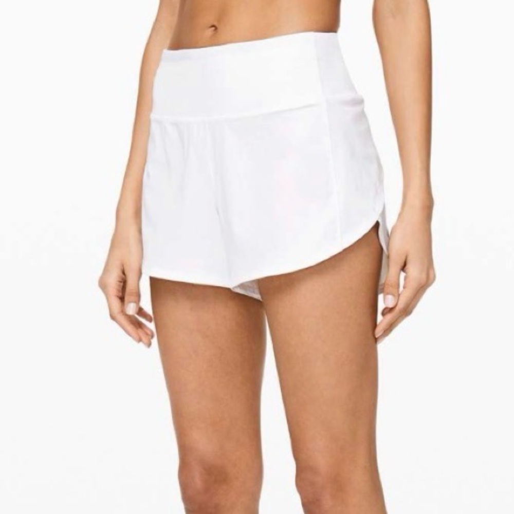 Lululemon Speed Up Short Long White